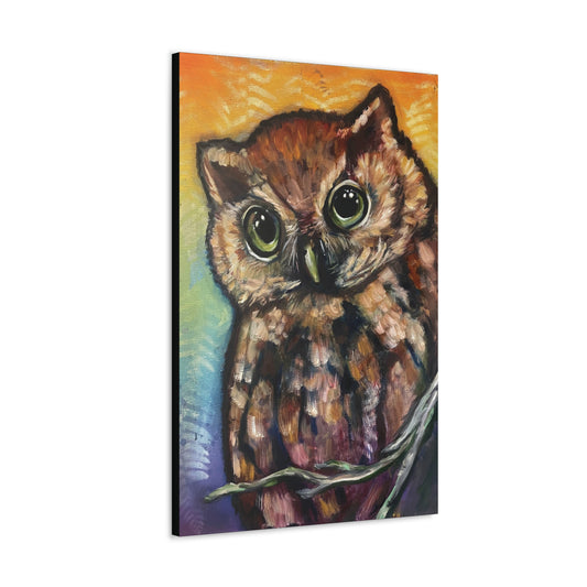 Rainbow Fern Owl Hanging Wall Art