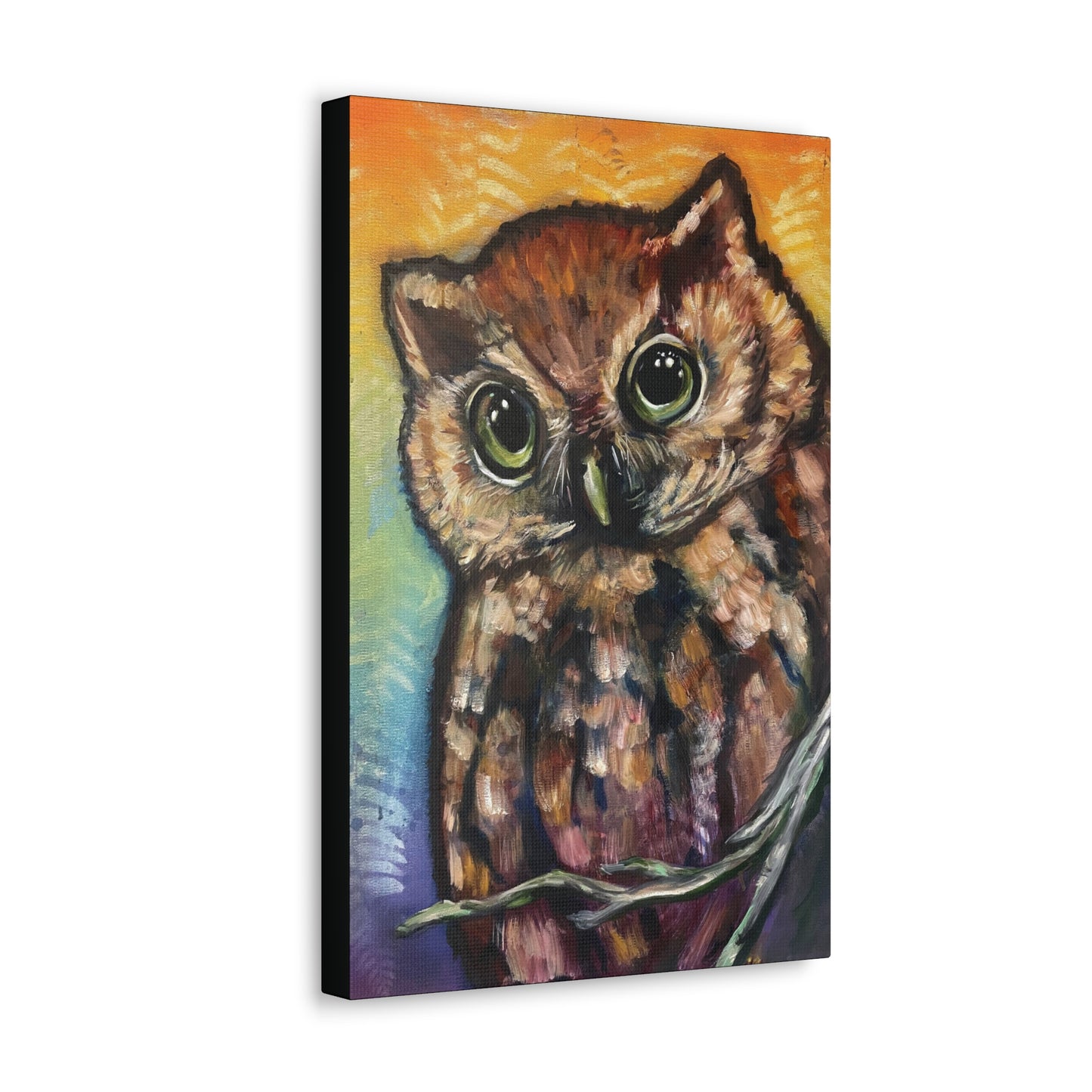 Rainbow Fern Owl Hanging Wall Art