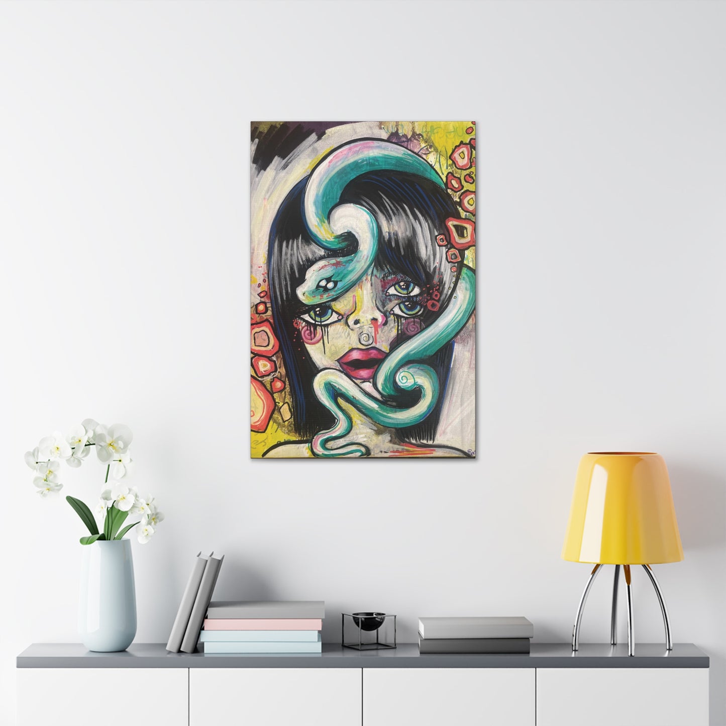 Snake Girl Canvas Hanging Wall Art