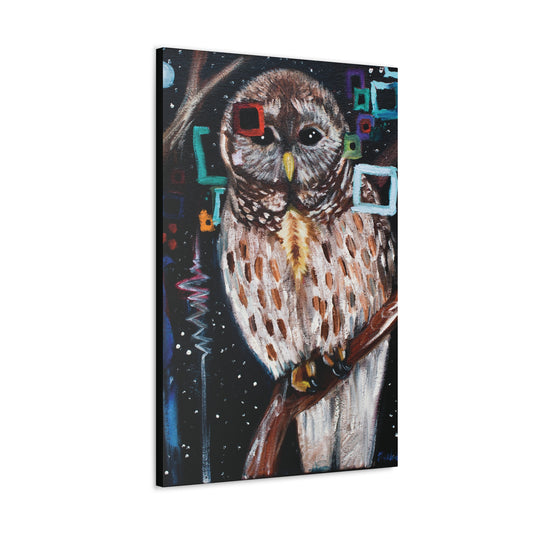 Night Owl Canvas Hanging Wall Art