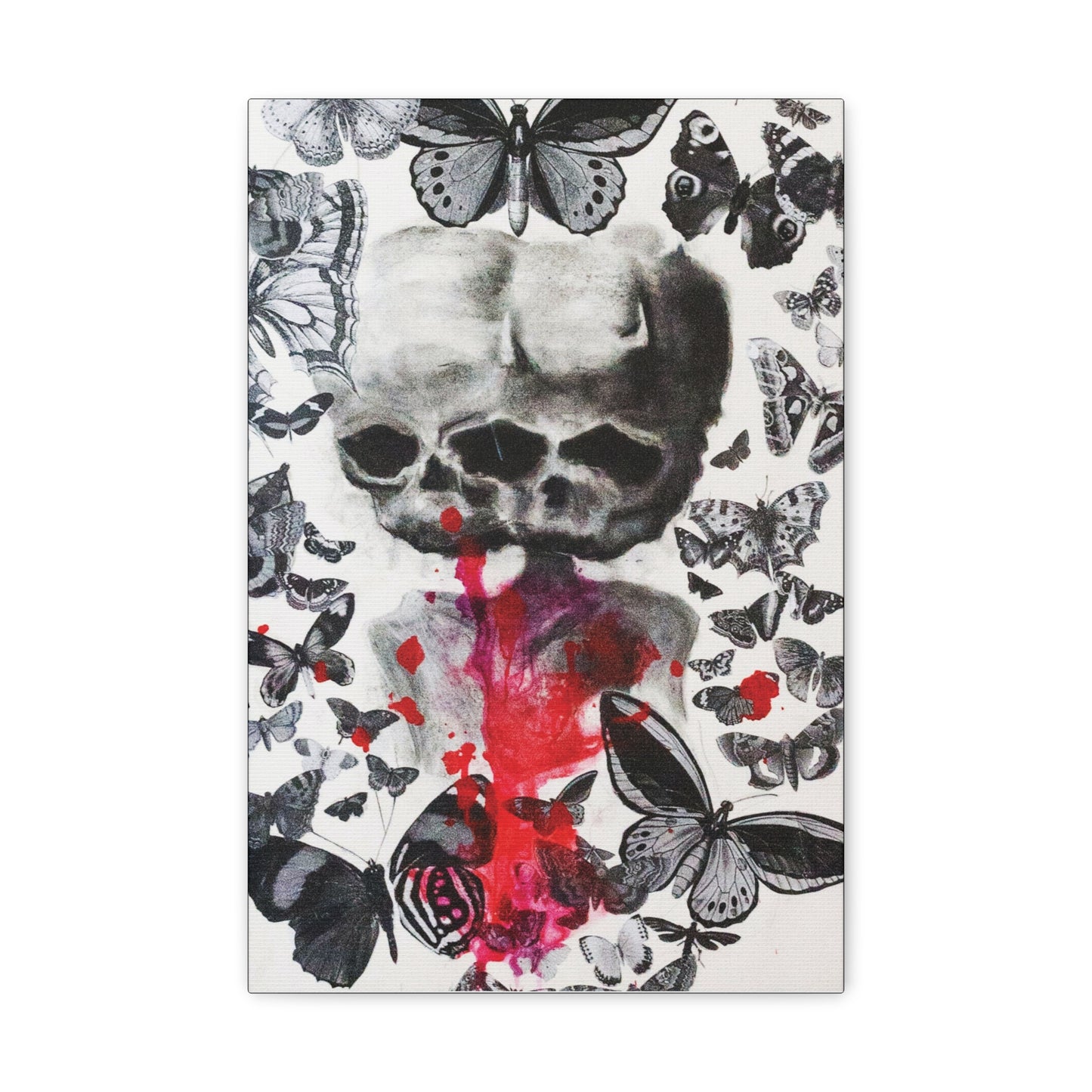 Skull Butterfly Canvas Hanging Wall Art