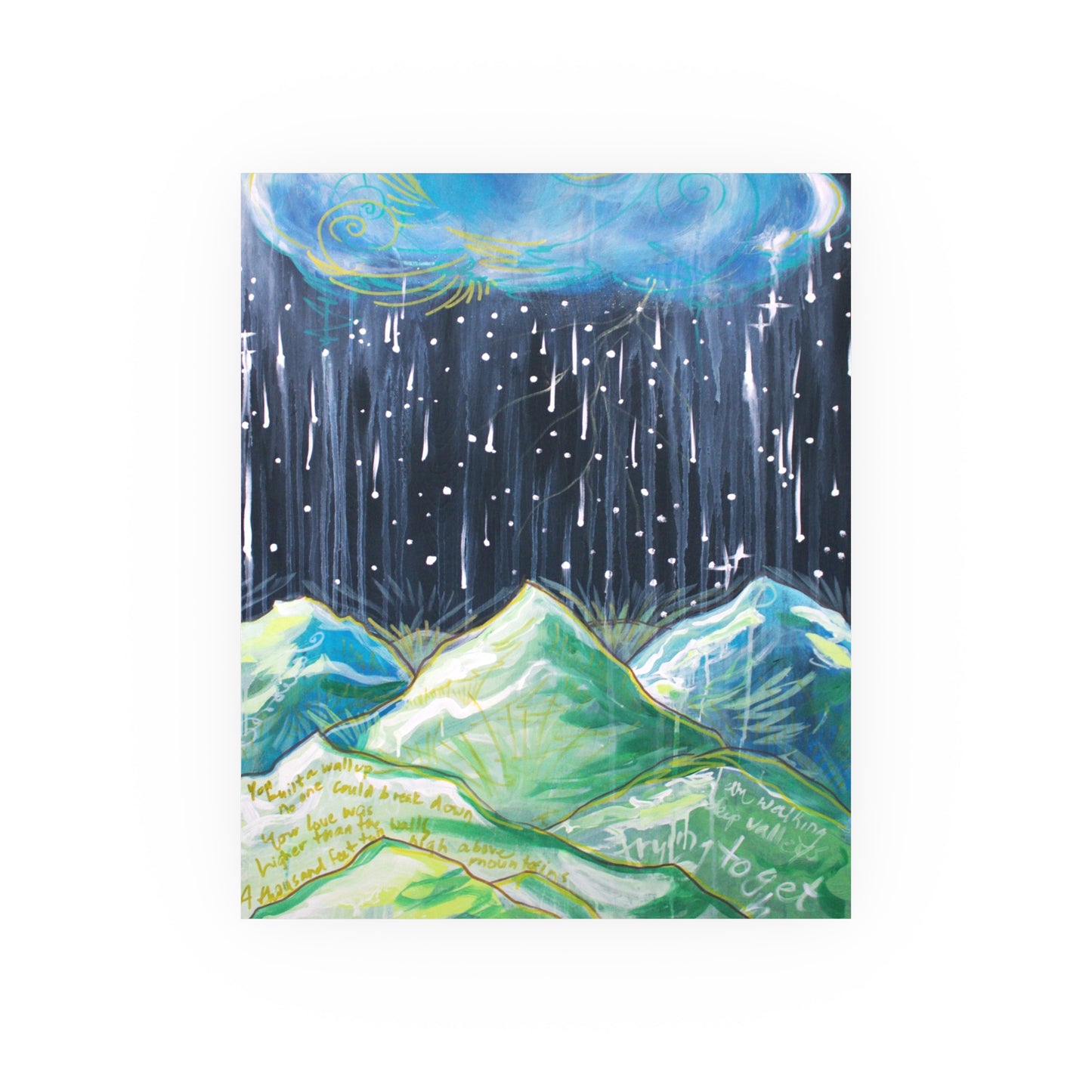 Amy Brad Crying Clouds Poster Print