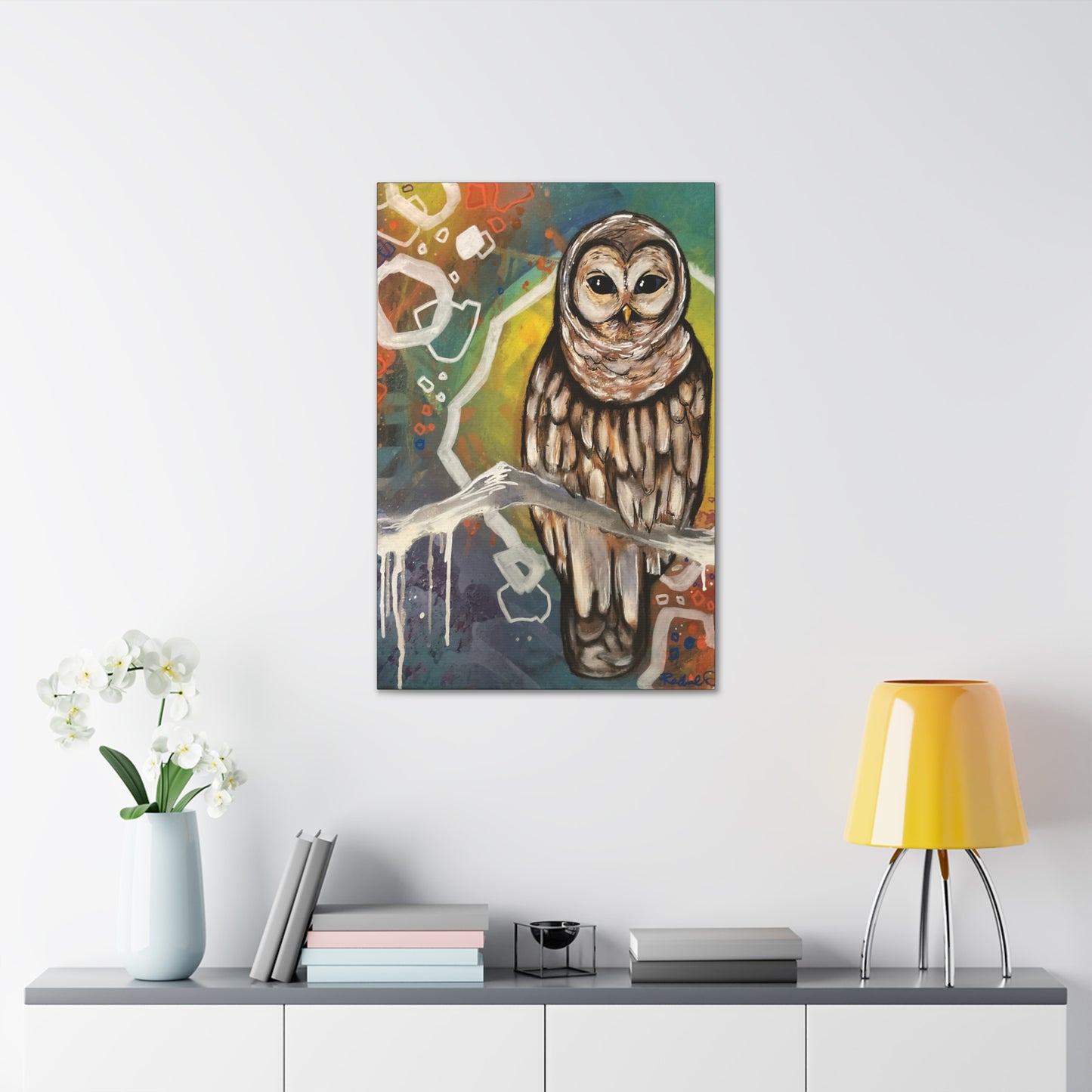 Rainbow Barred Owl Hanging Wall Art