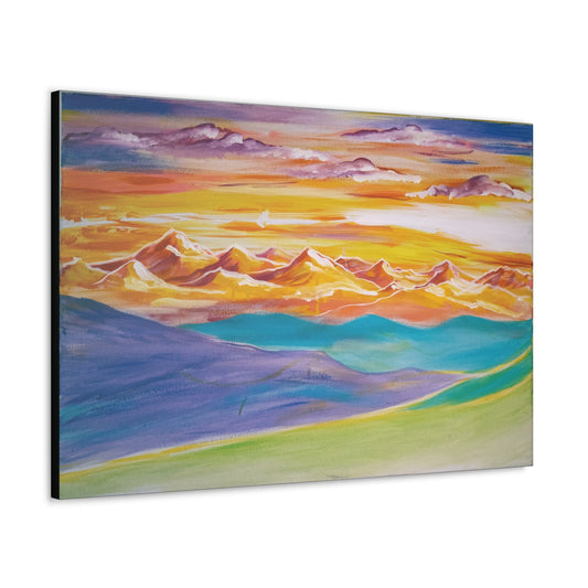 Rainbow Mountains Canvas Hanging Wall Art