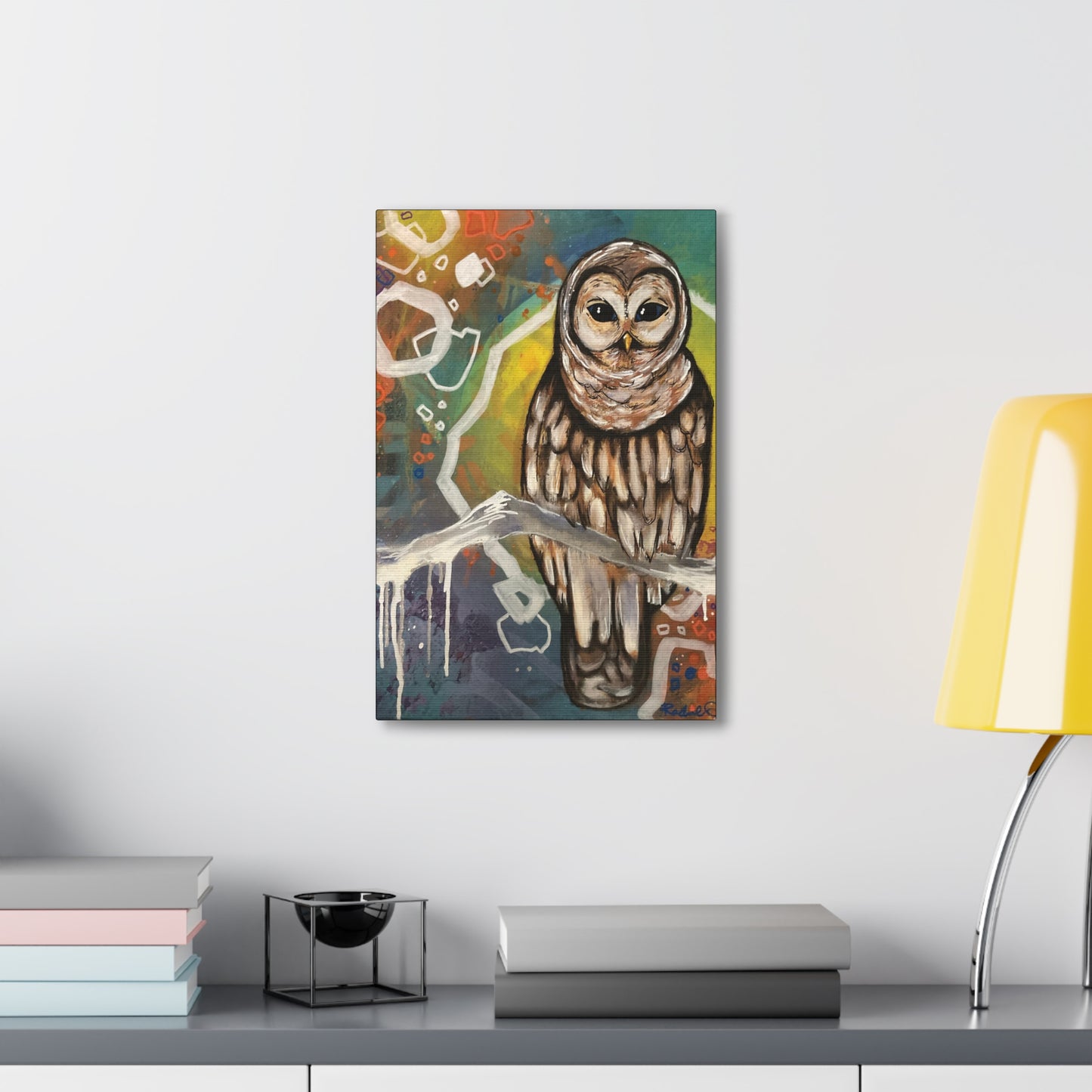 Rainbow Barred Owl Hanging Wall Art