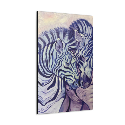 Purple Zebra Canvas Hanging Wall Art