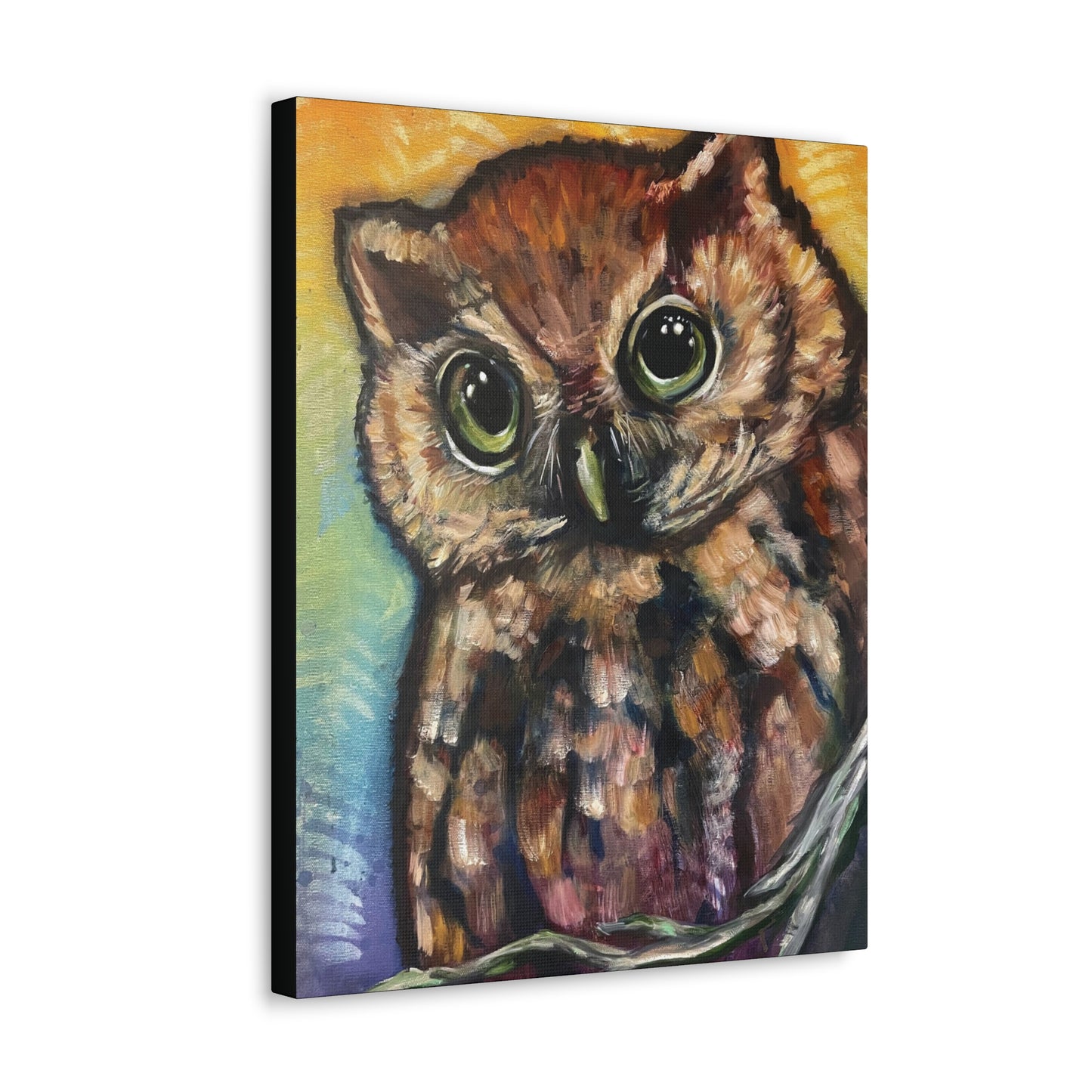 Rainbow Fern Owl Hanging Wall Art