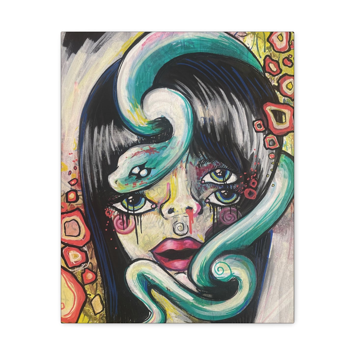 Snake Girl Canvas Hanging Wall Art