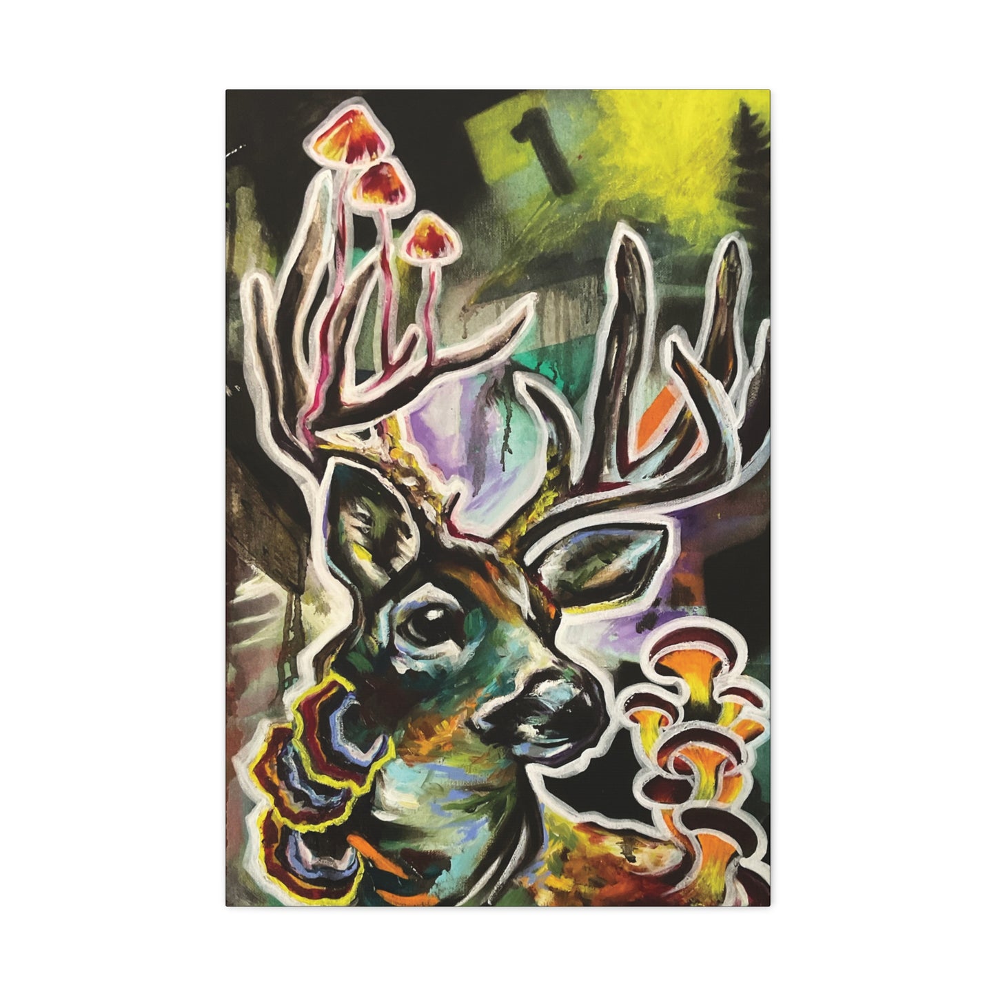 Mush Deer Canvas Hanging Wall Art