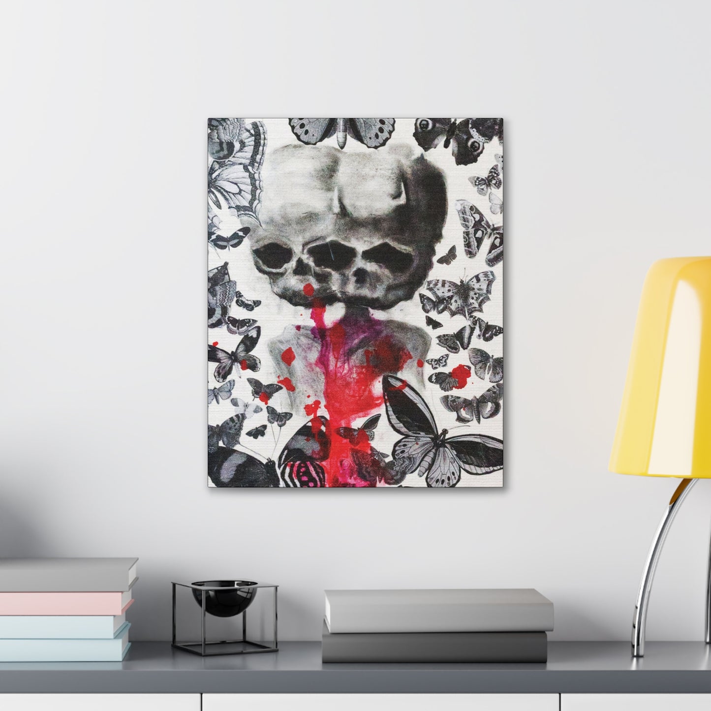 Skull Butterfly Canvas Hanging Wall Art