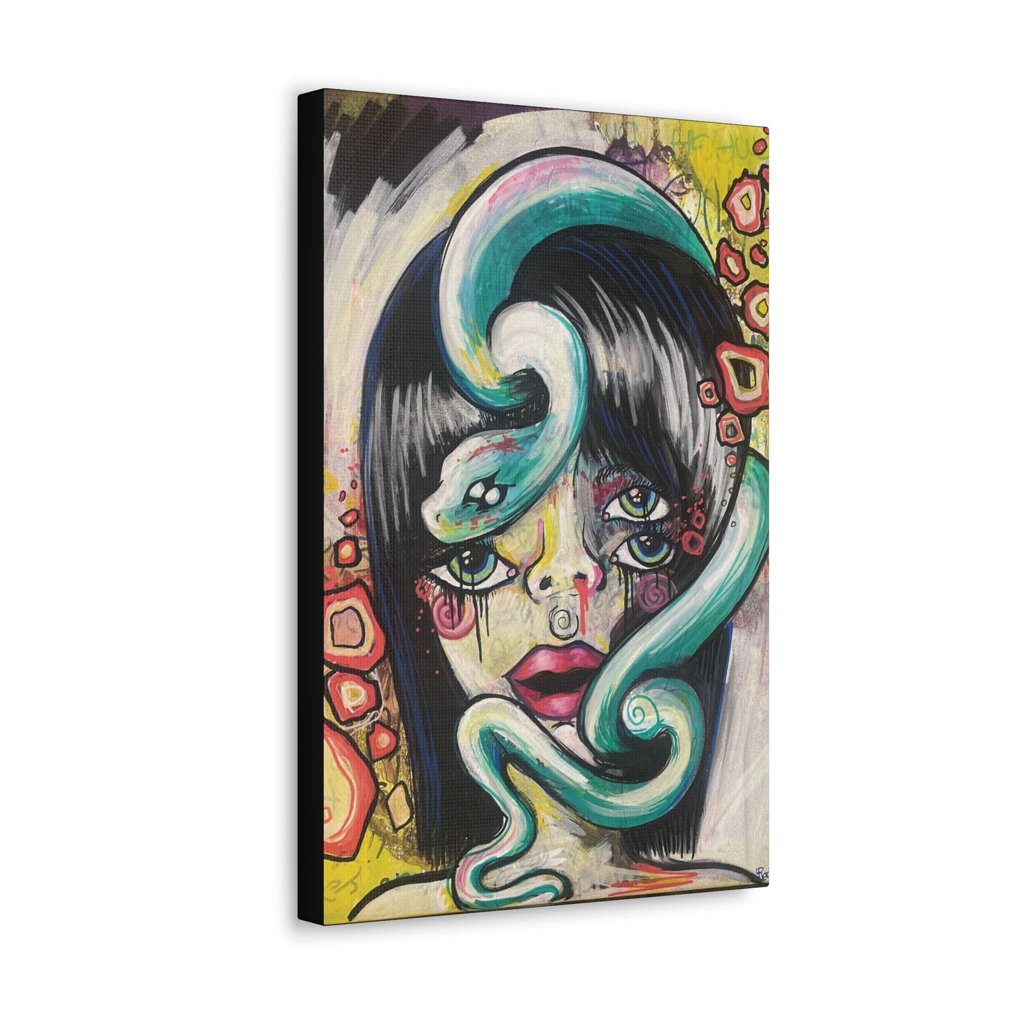 Snake Girl Canvas Hanging Wall Art