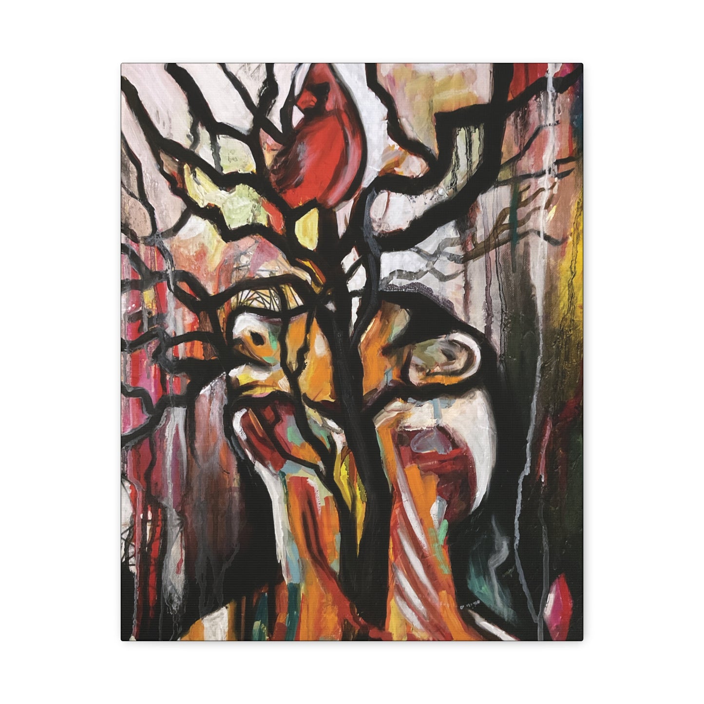 Tree Throat Cardinal Canvas Hanging Wall Art