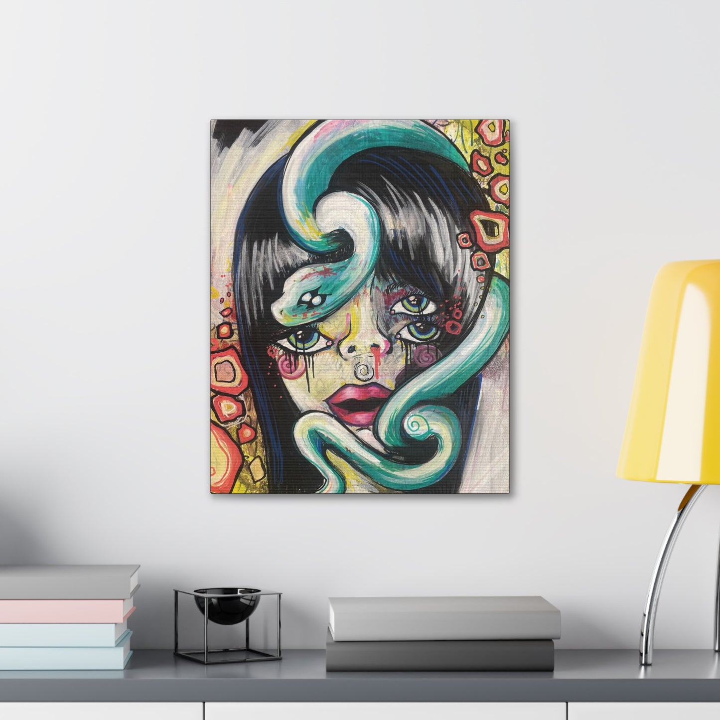 Snake Girl Canvas Hanging Wall Art