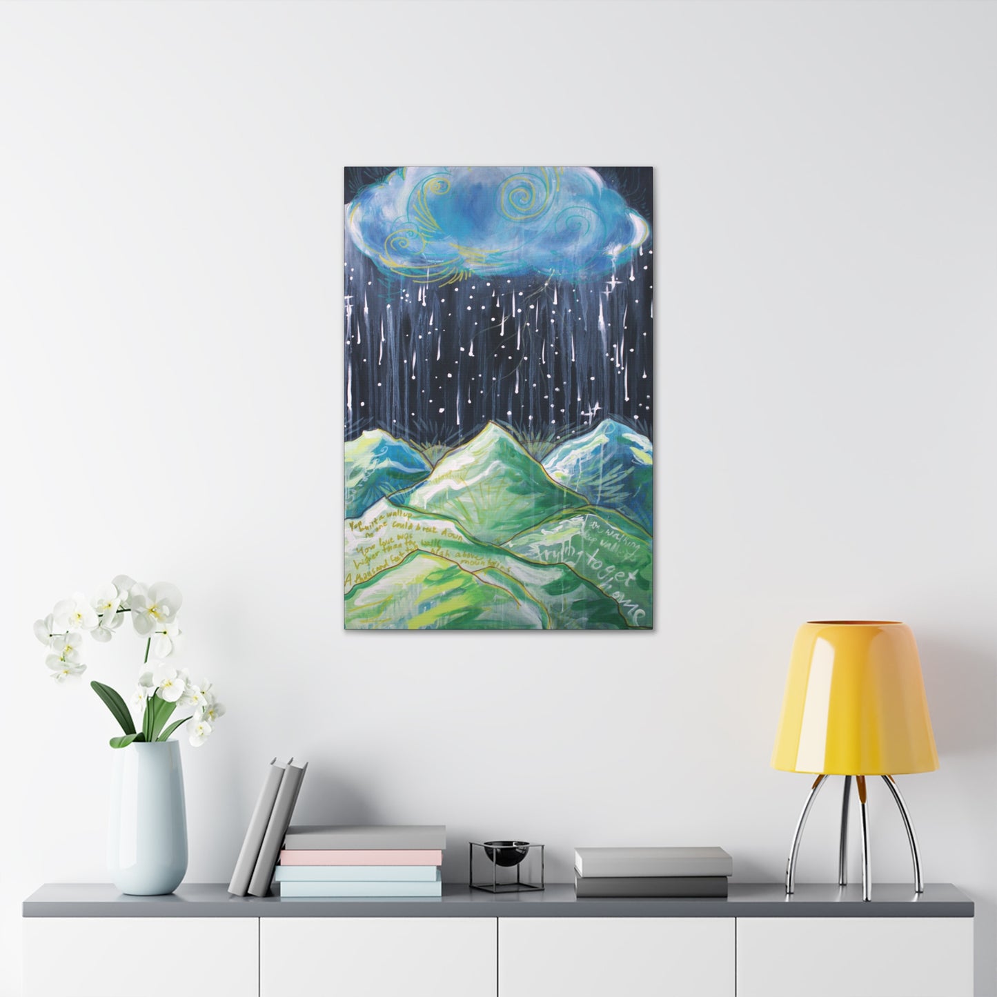 Amy Brad Crying Clouds Hanging Wall Art