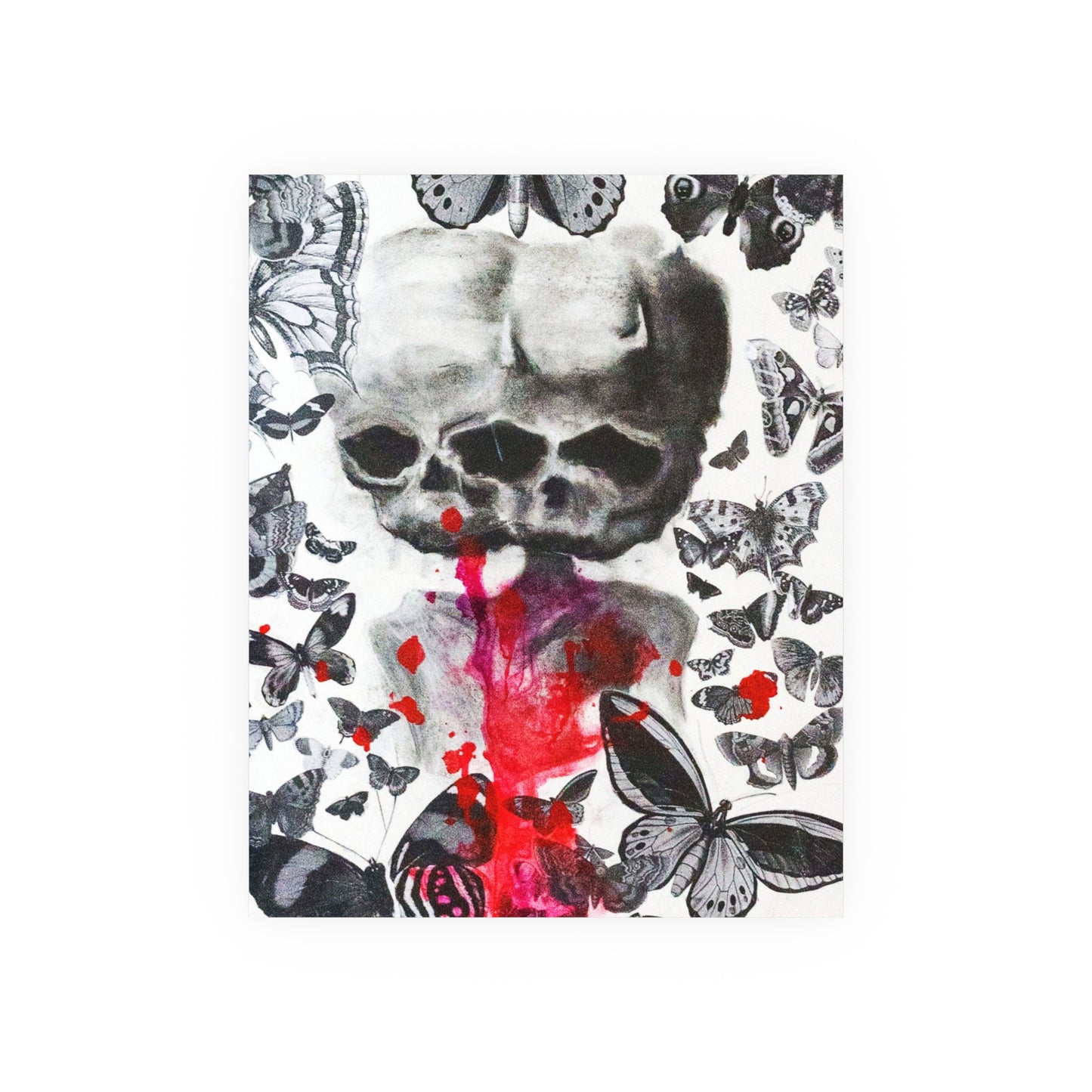 Skull Butterfly Poster Print