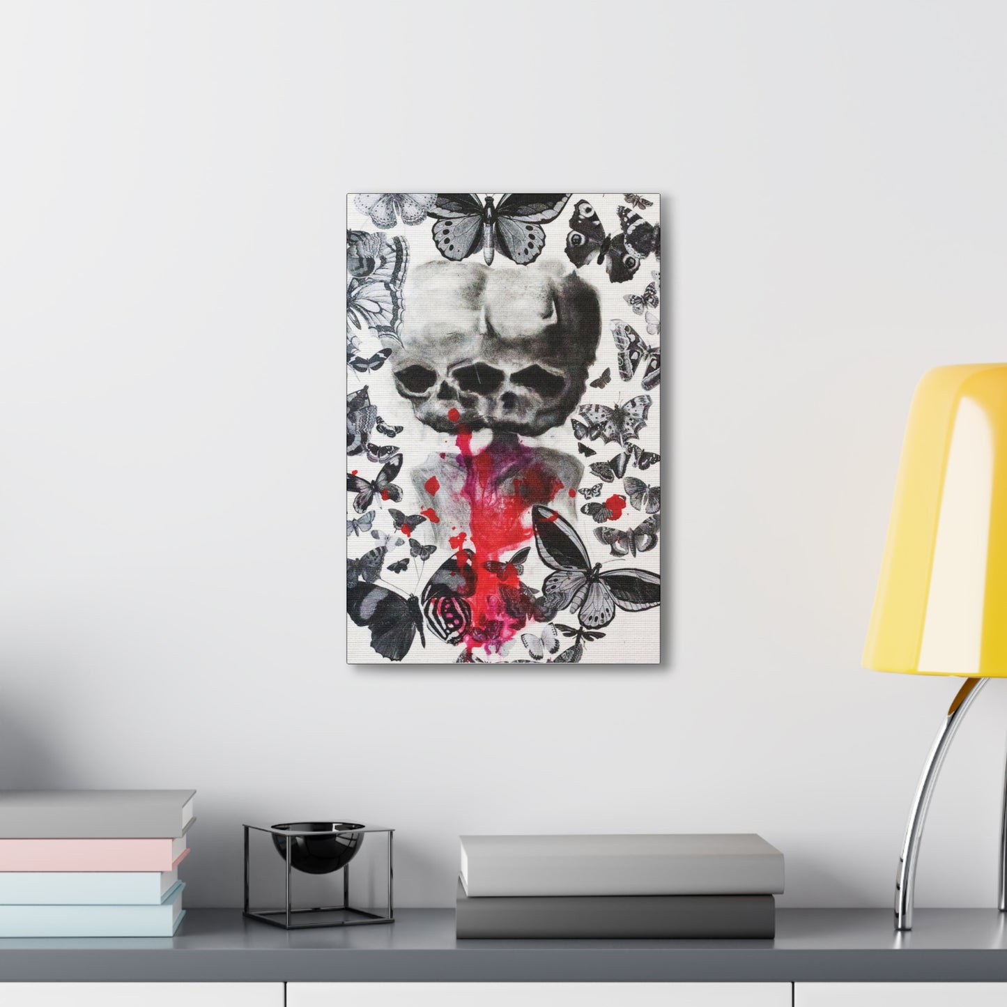 Skull Butterfly Canvas Hanging Wall Art