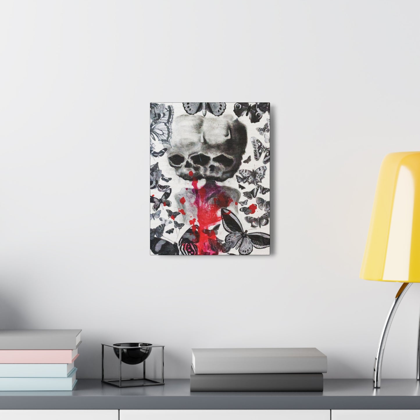 Skull Butterfly Canvas Hanging Wall Art