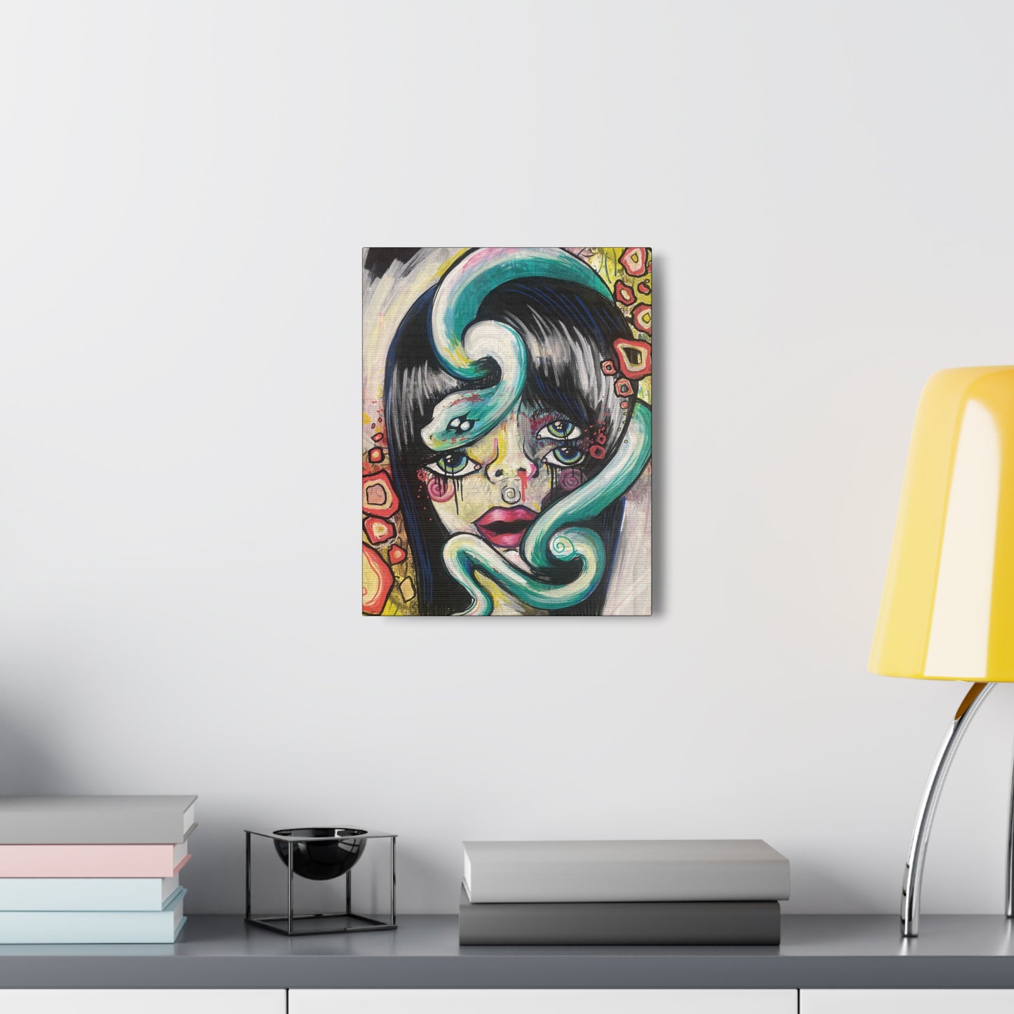 Snake Girl Canvas Hanging Wall Art