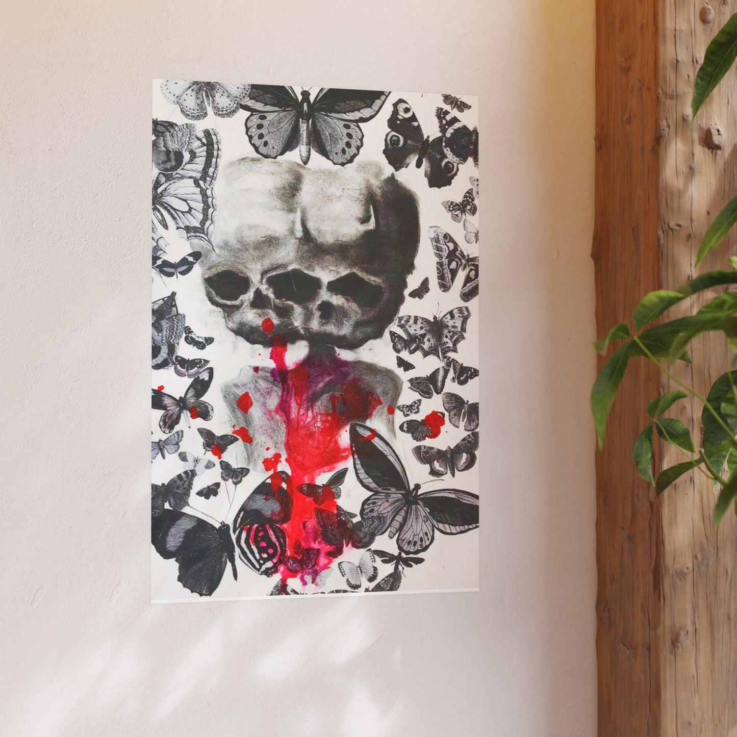 Skull Butterfly Poster Print