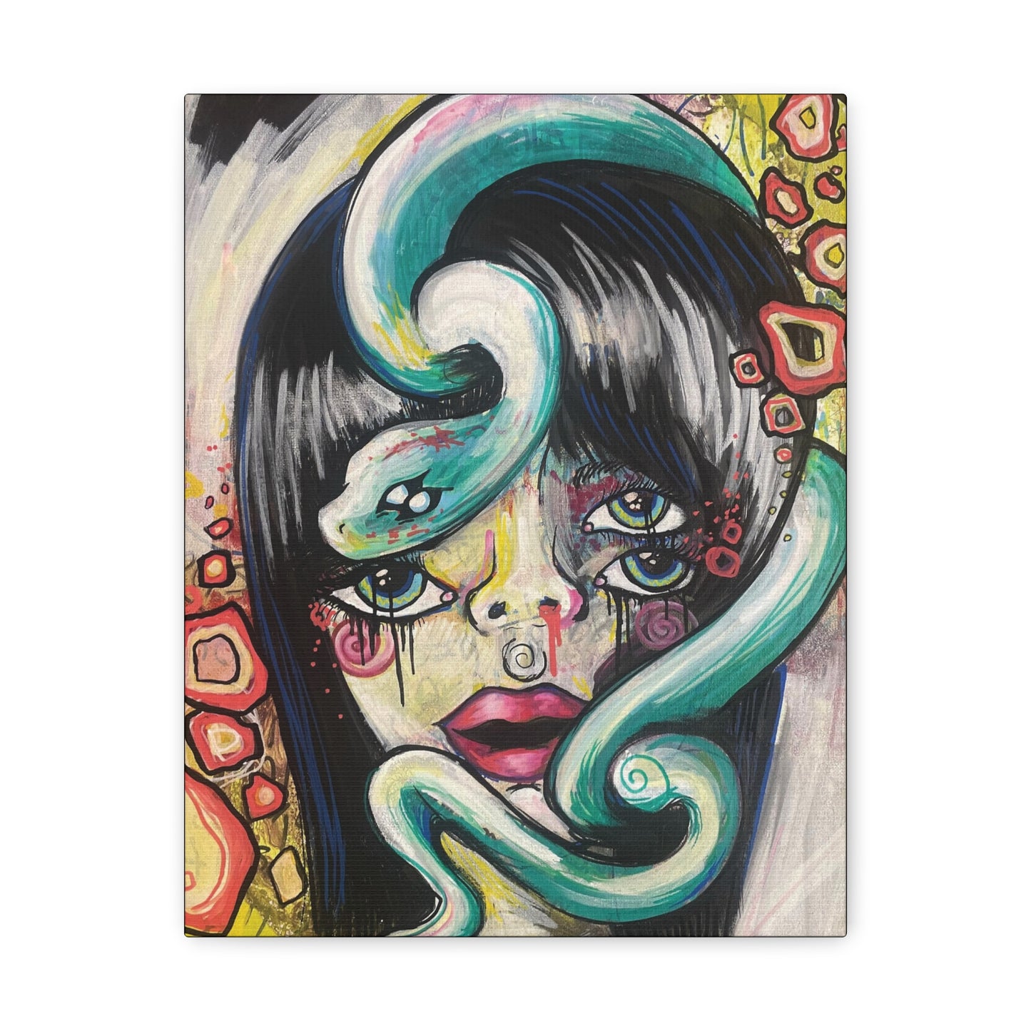 Snake Girl Canvas Hanging Wall Art