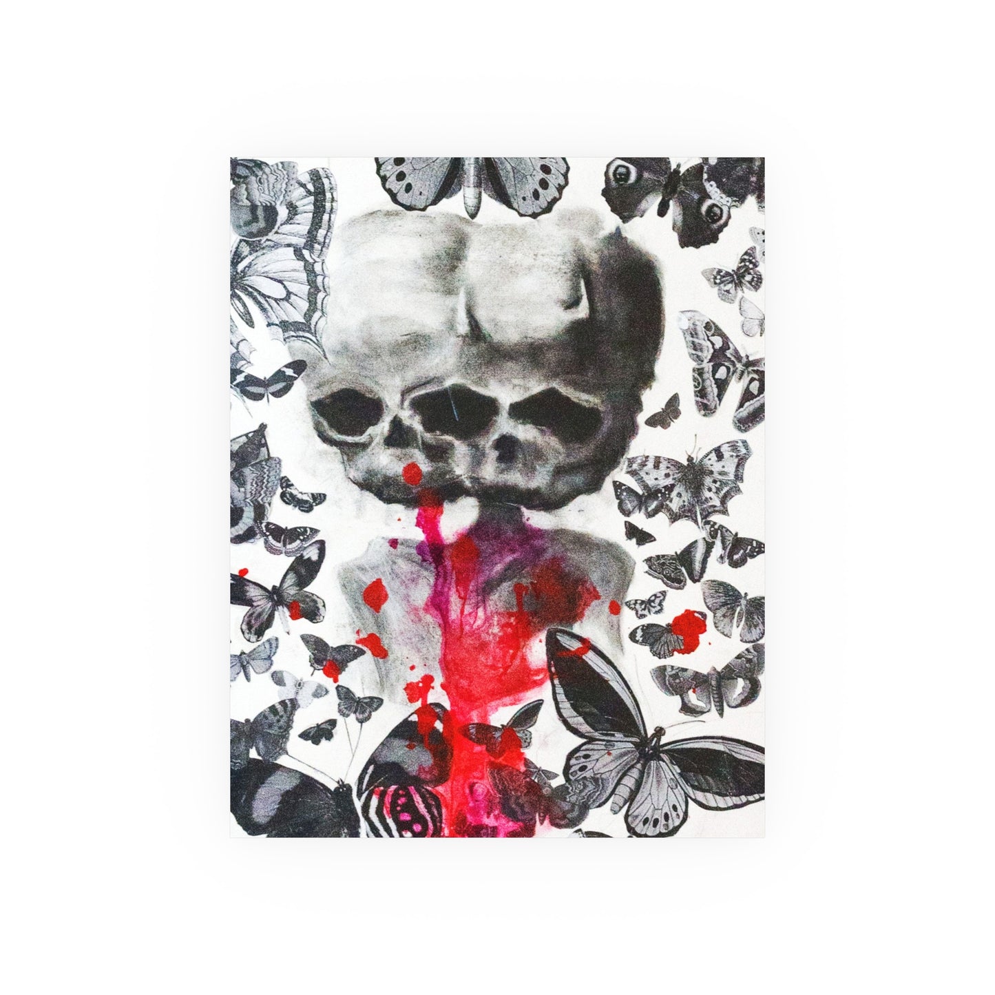 Skull Butterfly Poster Print