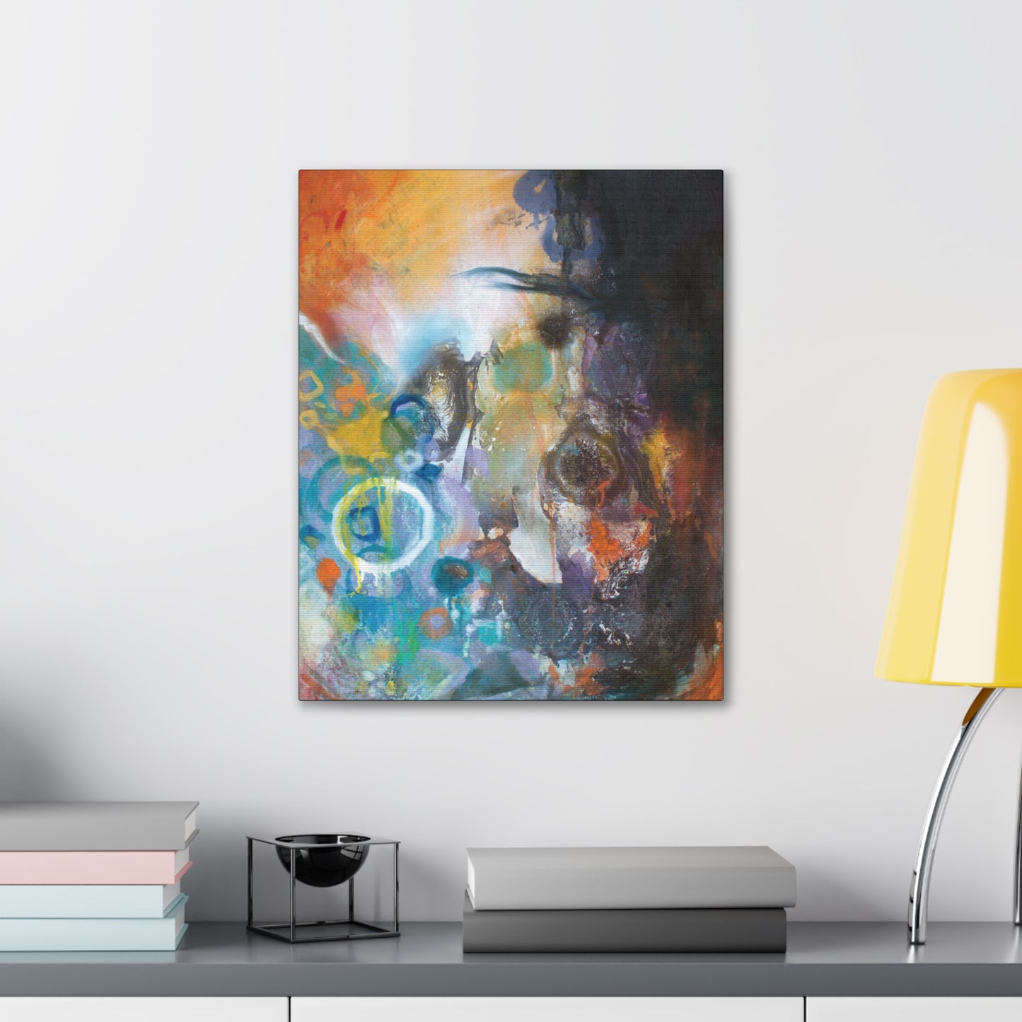 Orange Abstract Canvas Hanging Wall Art