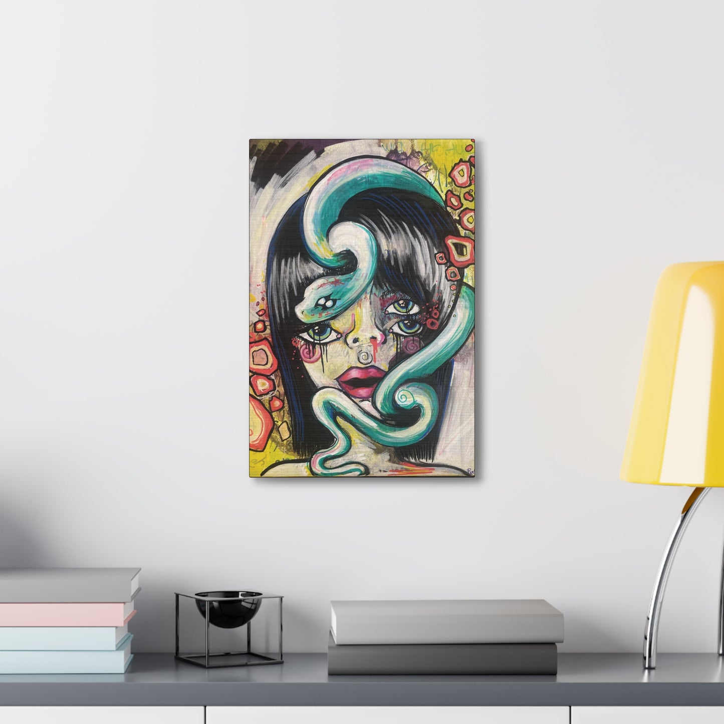 Snake Girl Canvas Hanging Wall Art