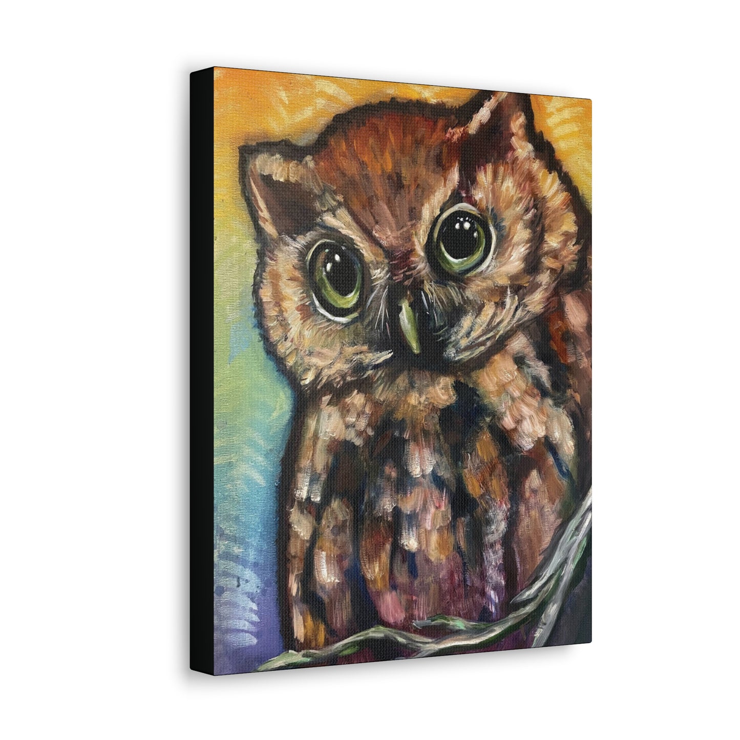 Rainbow Fern Owl Hanging Wall Art