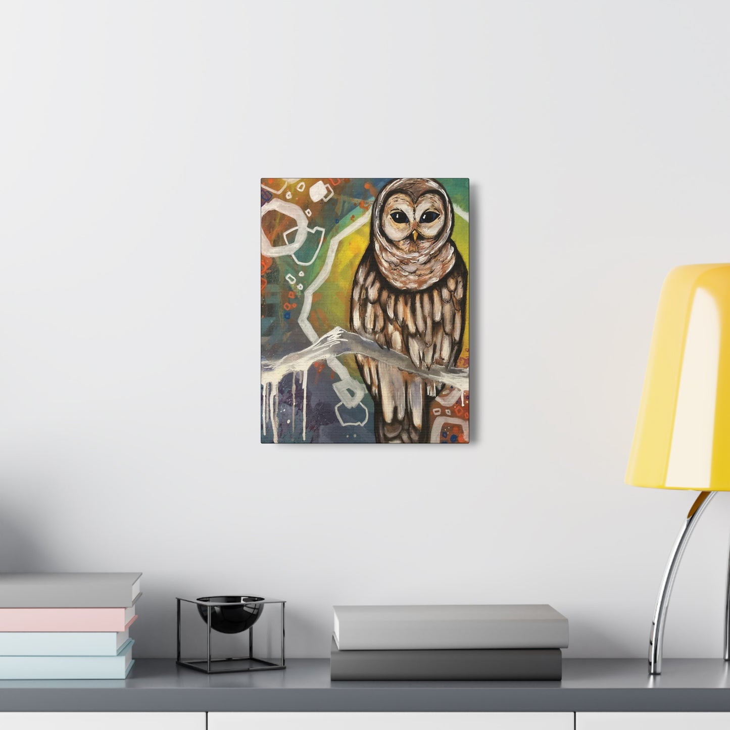 Rainbow Barred Owl Hanging Wall Art