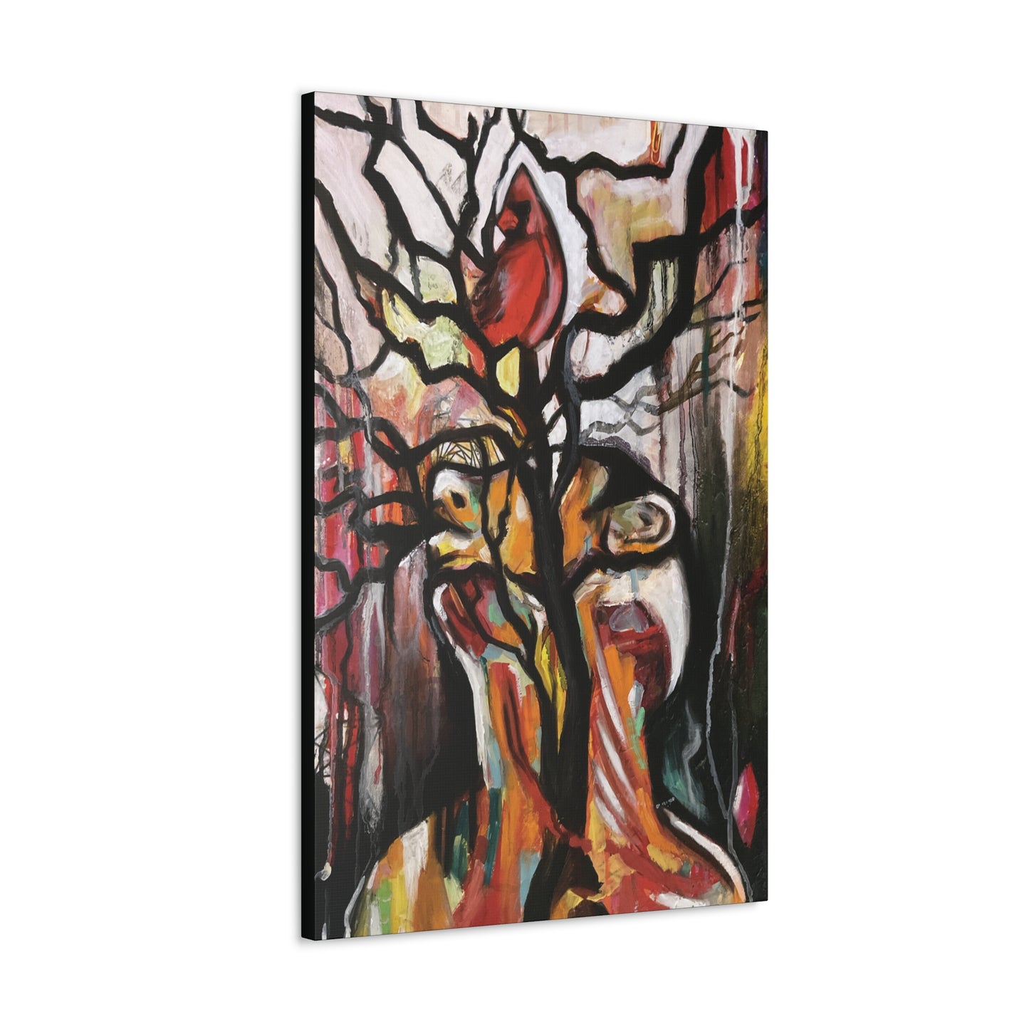 Tree Throat Cardinal Canvas Hanging Wall Art