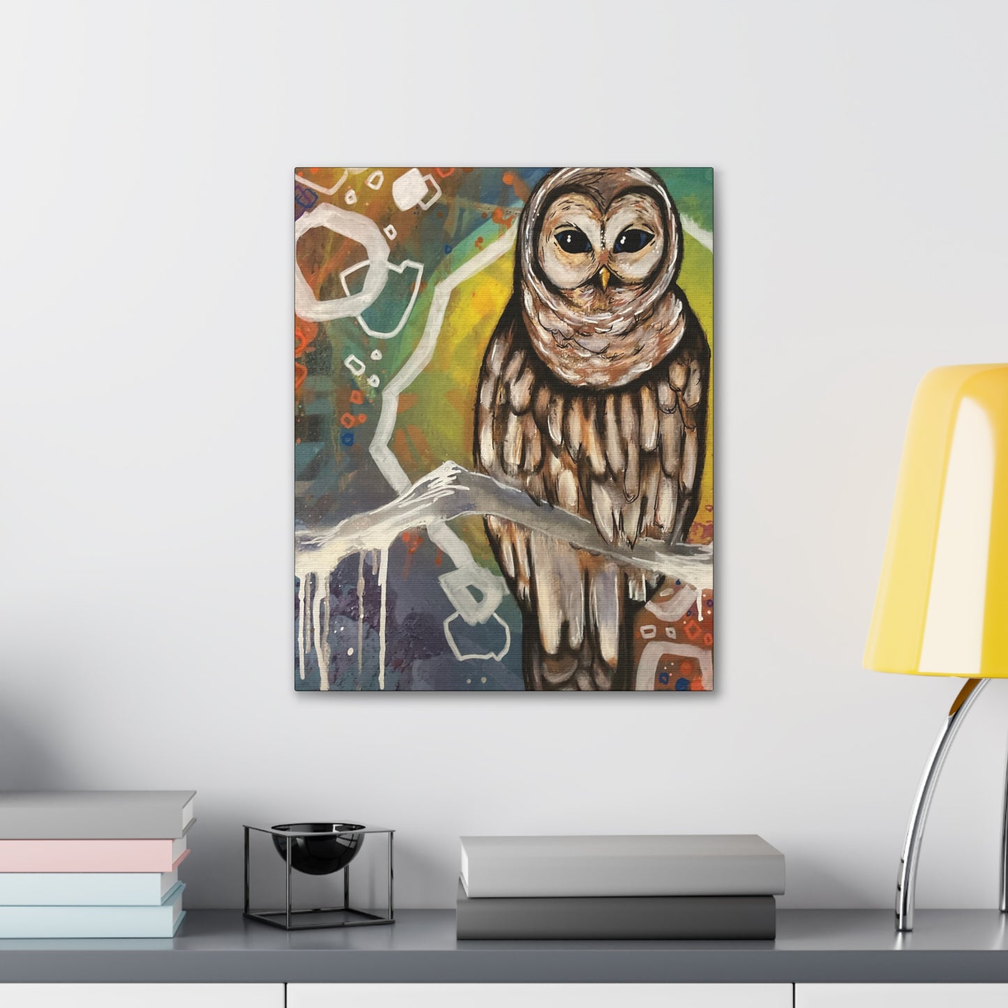 Rainbow Barred Owl Hanging Wall Art