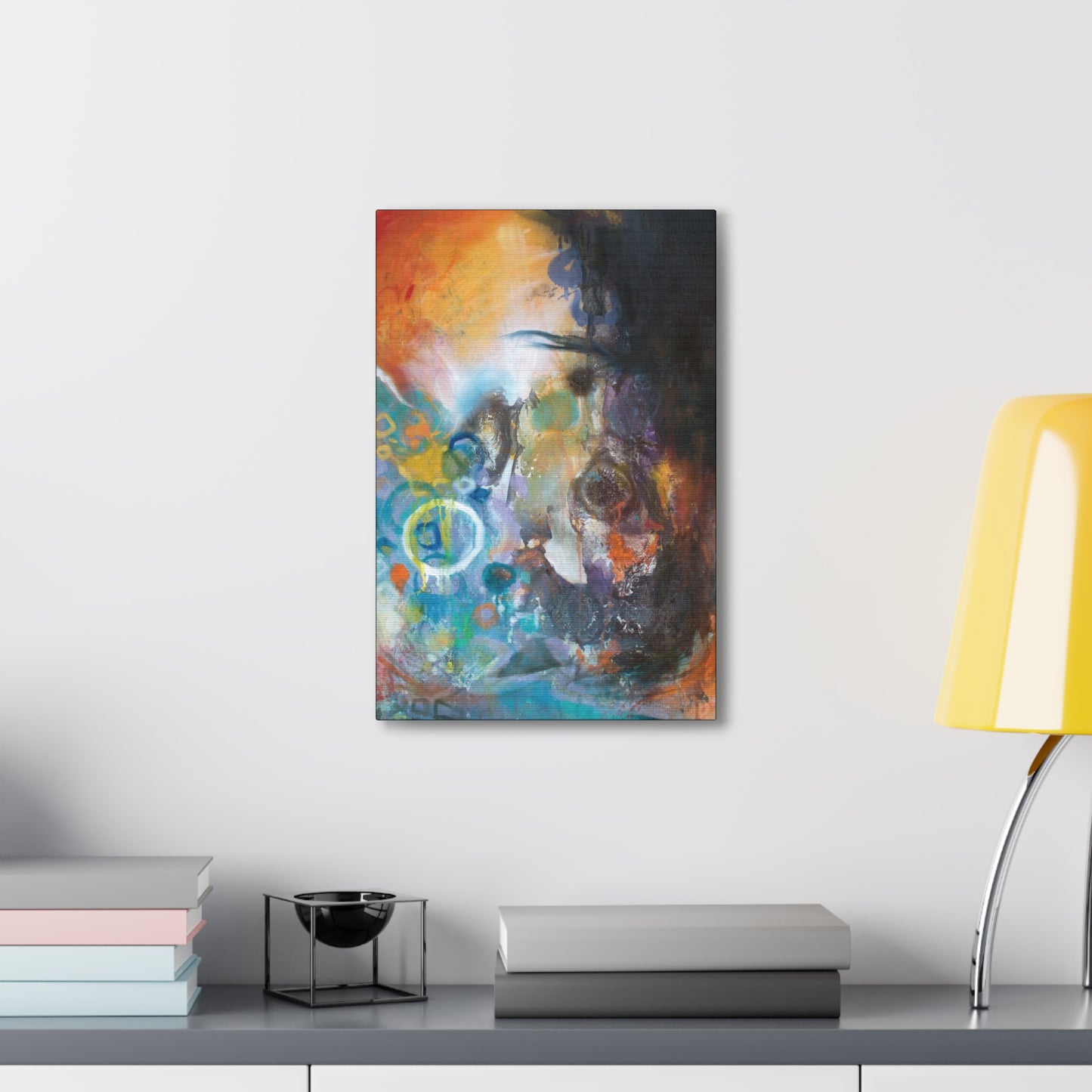 Orange Abstract Canvas Hanging Wall Art