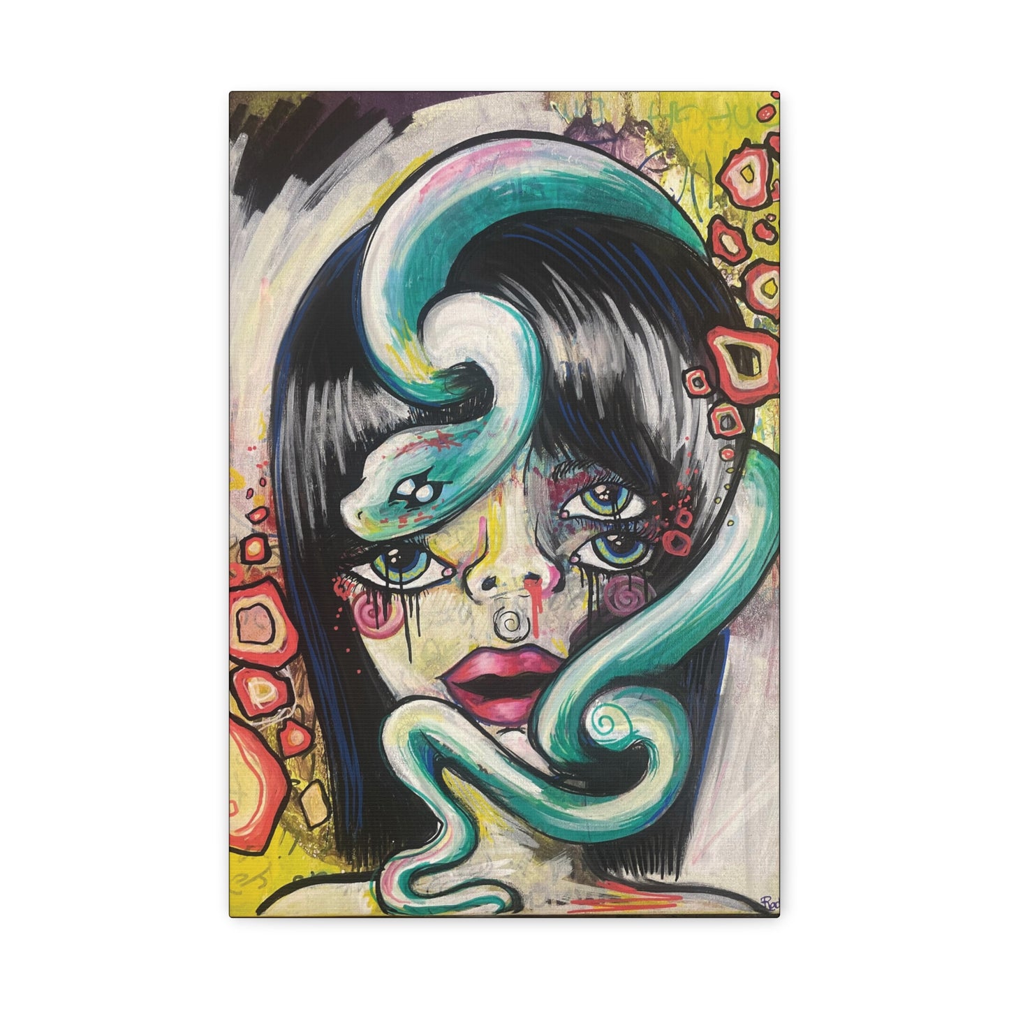 Snake Girl Canvas Hanging Wall Art